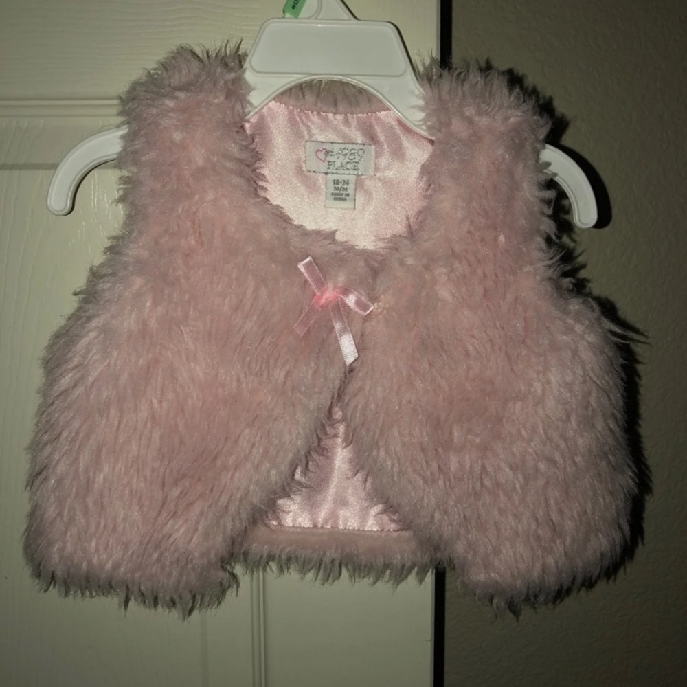 Children’s Place Pink Fur Vest